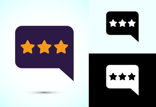Testimonial icon, Quotation mark icon vector
