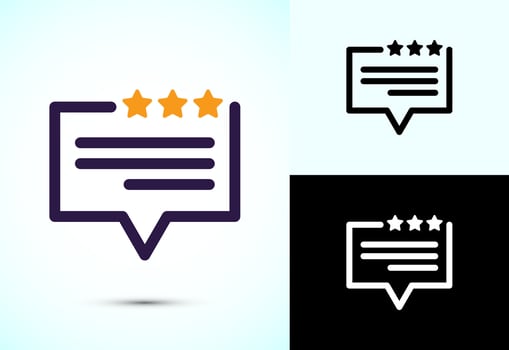 Testimonial icon, Quote icon, Quotation mark sign symbol vector