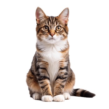 Sweet Little Cat Sitting on Transparent Background png