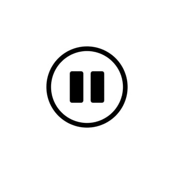 Pause button icon. vector