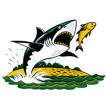 Shark Breaching with Exciting Splash Effect png