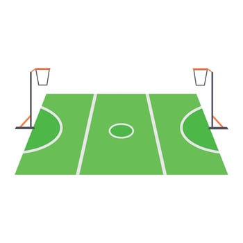 Netball court icon clipart avatar logotype isolated illustration vector