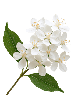 Beautiful white flowers with green leaves create serene atmosphere png
