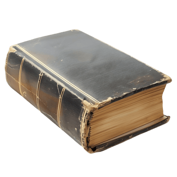 Ornate Vintage Books Displayed isolated on a transparent background png