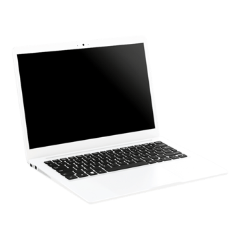 Modern White Laptop with Empty Screen Space png