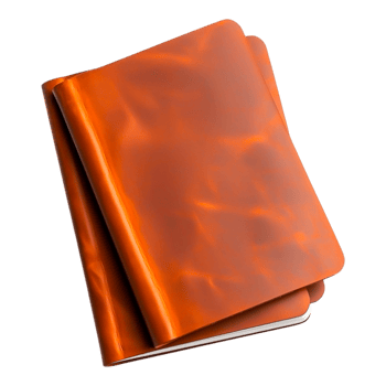 Glossy Orange Notebooks r Stationery Design png
