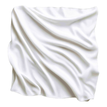 Elegant White Fabric Texture with Soft Draping and Creases png