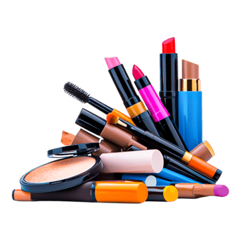 Vibrant Collection of Cosmetic Products for Beauty Enthusiasts png