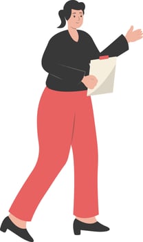 Businesswoman Holding Paper vector