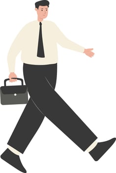 Business Male with Briefcase vector