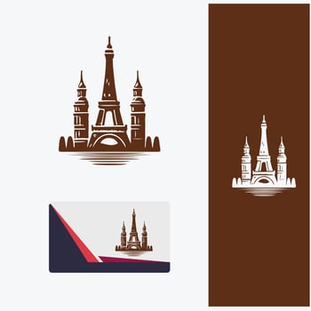 Iconic eiffel Tower Designs logo vector
