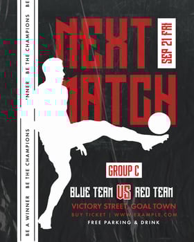 Soccer Next match template psd