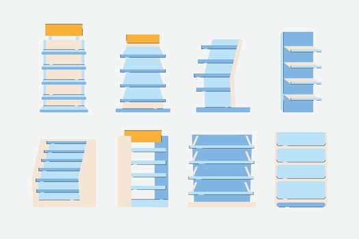 Shelves rack illustration vector