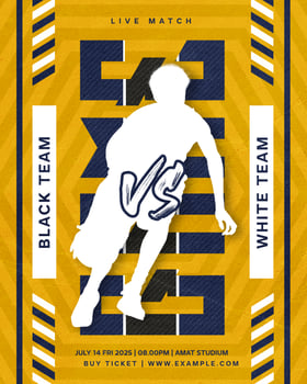Basketball live match template psd