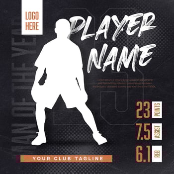 Basketball Social Media with black background psd