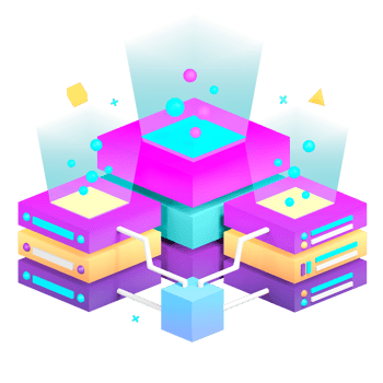 3D Blockchain Metaverse png