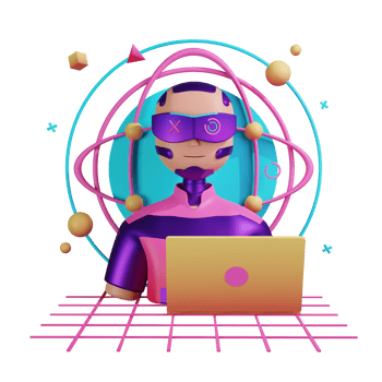 3D Cyberspace Cyberpunk Future png