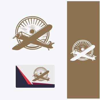 The Propeller Legacy Vintage Plane Logo vector