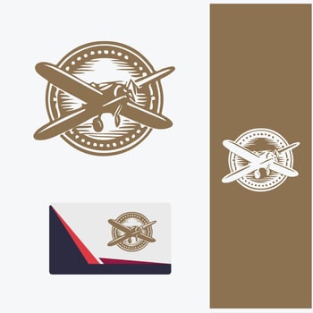 Altitude Classic Vintage Plane Logo vector