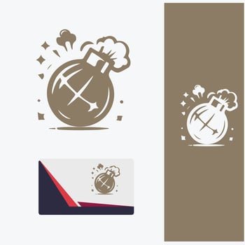 line Bomb Logo Designs vector