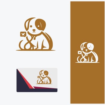 Trusted Tails Veterinary logo vector
