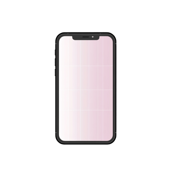 Smartphone mockup with pink gradient screen on transparent background png