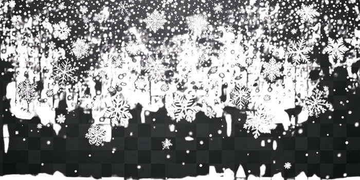 Falling snowflakes on transparent background winter design element png