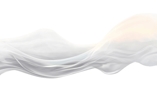 White flowing fabric on transparent background png