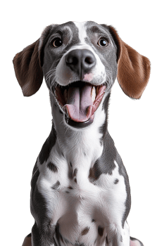 happy dalmatian dog on transparent background png