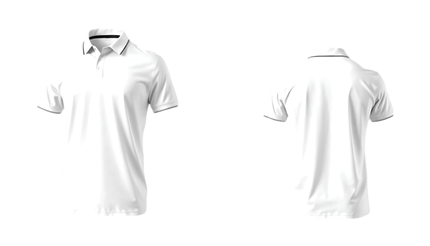 White polo shirt mockup png