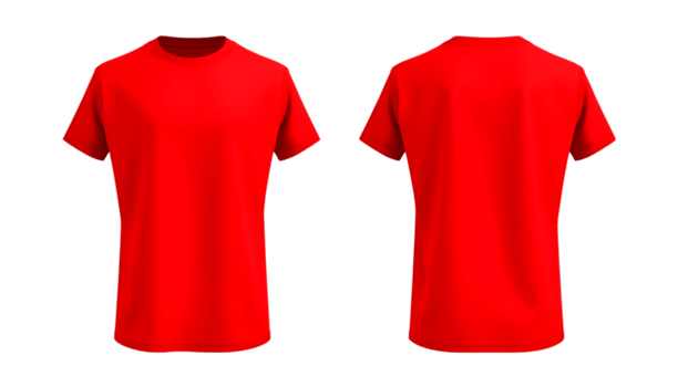 Red t - shirt mockup png