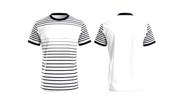 Two white and navy striped t - shirts png
