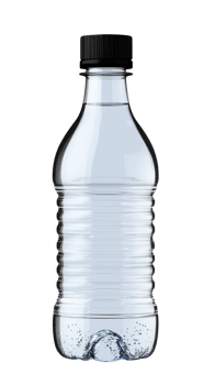 Plastic bottle with water on transparent background png
