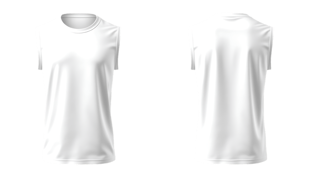 White sleeveless basketball jersey mockup png