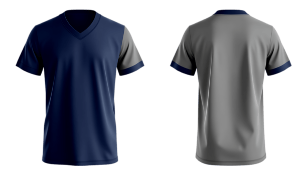 A blue and gray baseball jersey with a white trim png