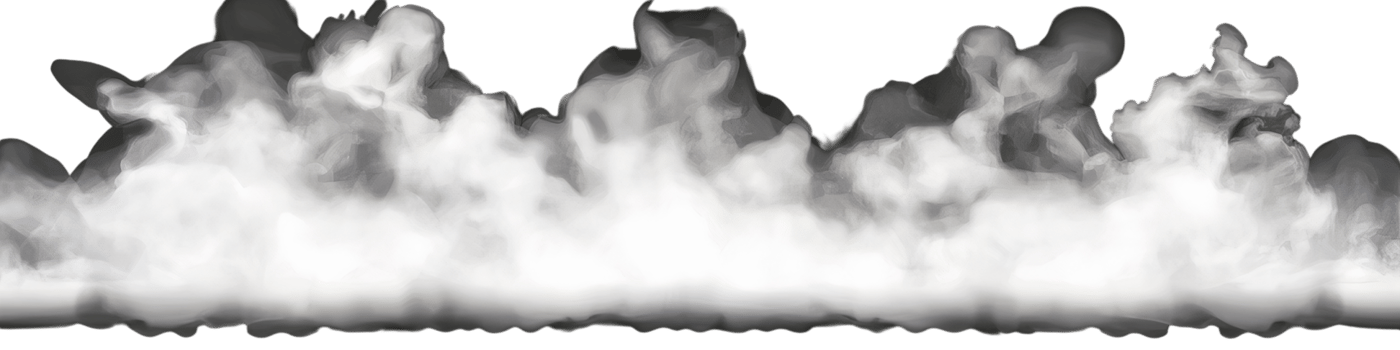 White smoke cloud texture on transparent background png