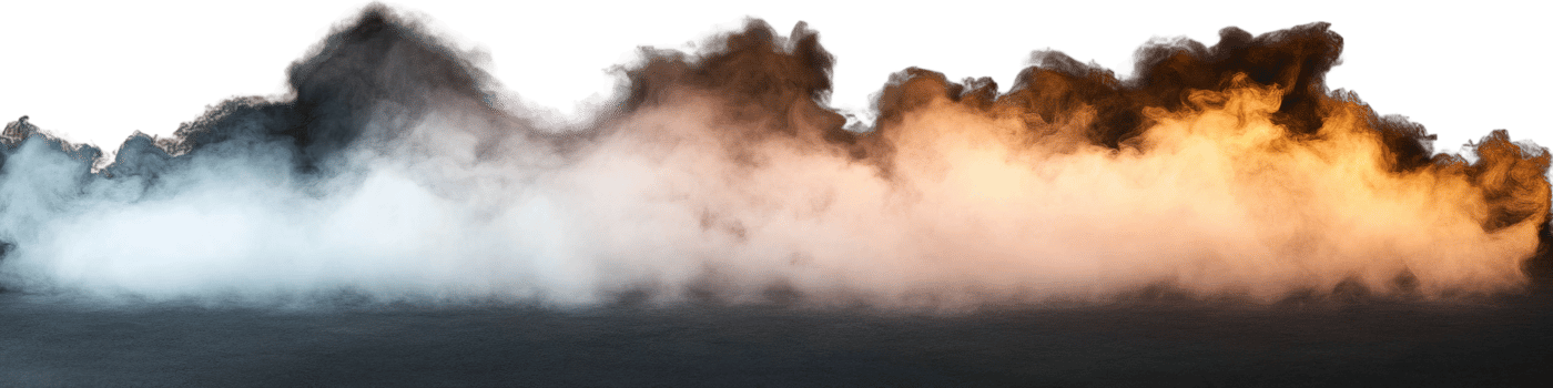 White and orange smoke effect on transparent background png