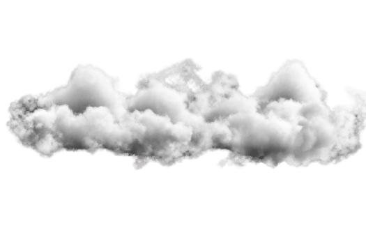 Fluffy white cumulus cloud isolated on transparent background png
