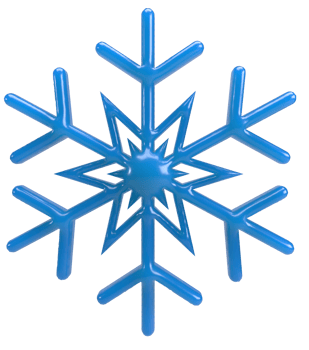 blue snowflake 3d illustration png