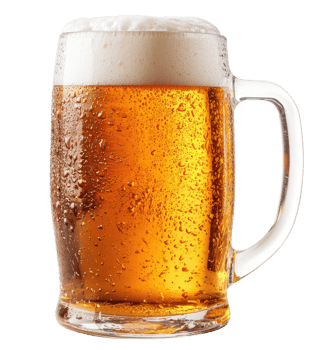 Classic beer glass with handle isolated on transparent background png