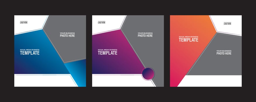 Social Media Professional Branding Template Set vector