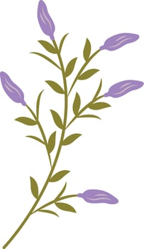 Violet Summer Flower Illustration vector