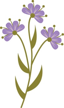 Violet Summer Flower Illustration vector