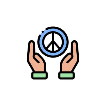 Peace icon illustration vector