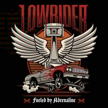 Vintage Muscle Lowrider Illustration for Apparel vector