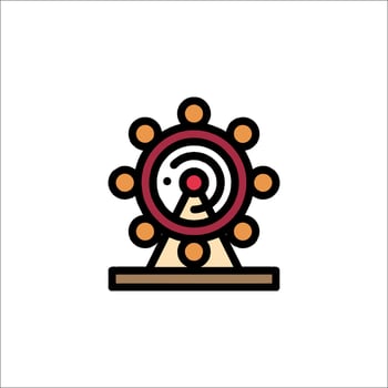 A ferris wheel icon on a white background vector