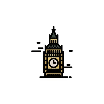 Big ben icon illustration vector