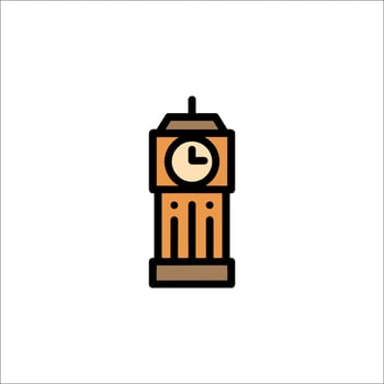 Big ben clock icon illustration vector