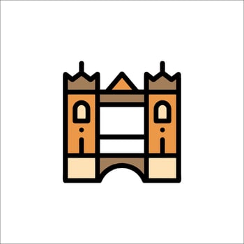 A castle icon on a white background vector