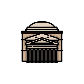 The national museum of the united states of america icon illustration vector